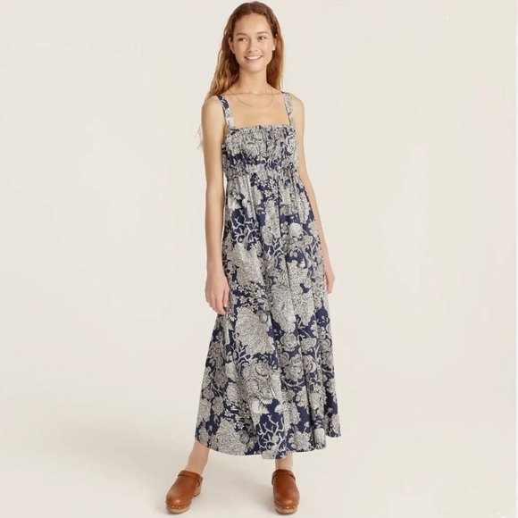 J. Crew Collection Ratti Navy Seashell dress 14 - Picture 2 of 10